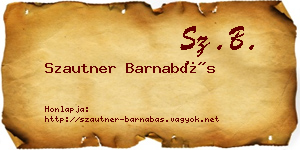 Szautner Barnabás névjegykártya