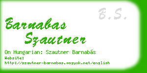 barnabas szautner business card